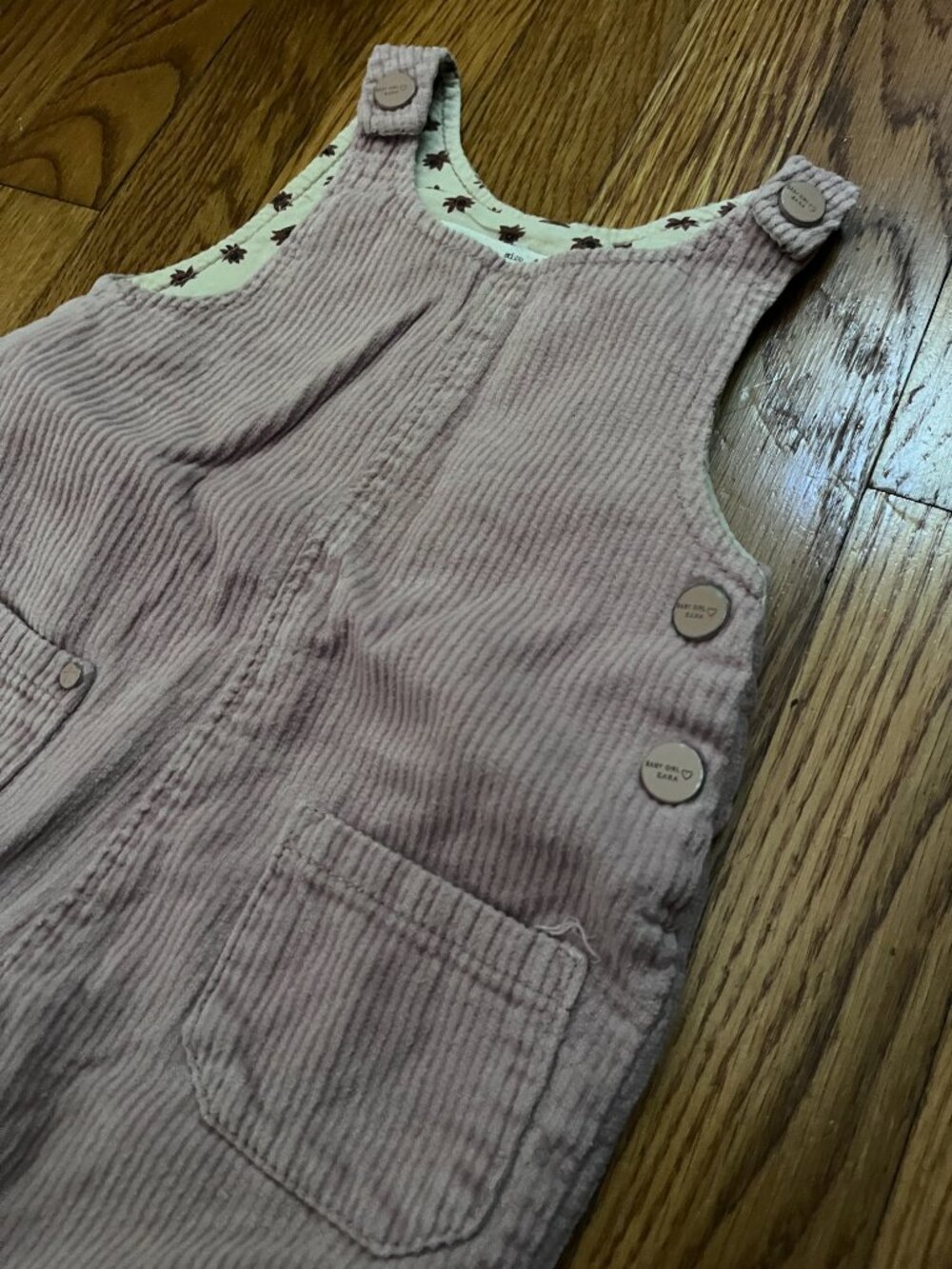 Baby Girl Corduroy Overall Set, Purple, 6-9 Months - Picture 3 of 7